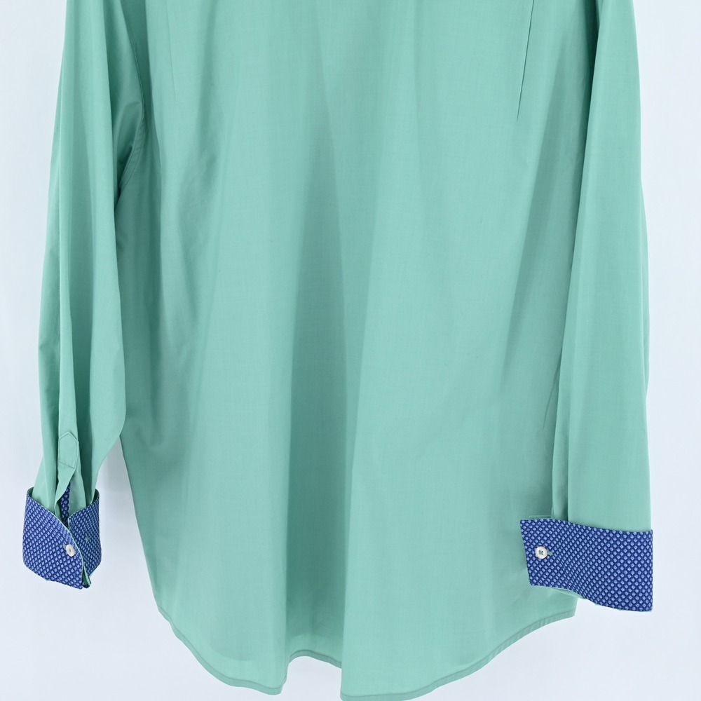 Tommy Bahama IslandZone Mens XL Seafoam Green Pima Cotton Resort Shirt Luxe EUC - Picture 13 of 16